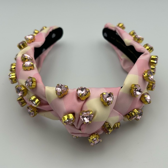 Lele Sadoughi X Stoney Clover Lane Watermelon Heart Crystal Knotted Headband - Picture 3 of 16